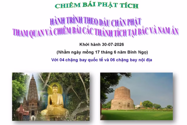 Chiêm Bái Phật Tích tại Bắc và Nam Ấn